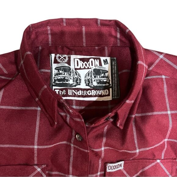 DIXXON Women’s The UnderGround Plaid Flannel in Red 
Size M - Picture 5 of 10